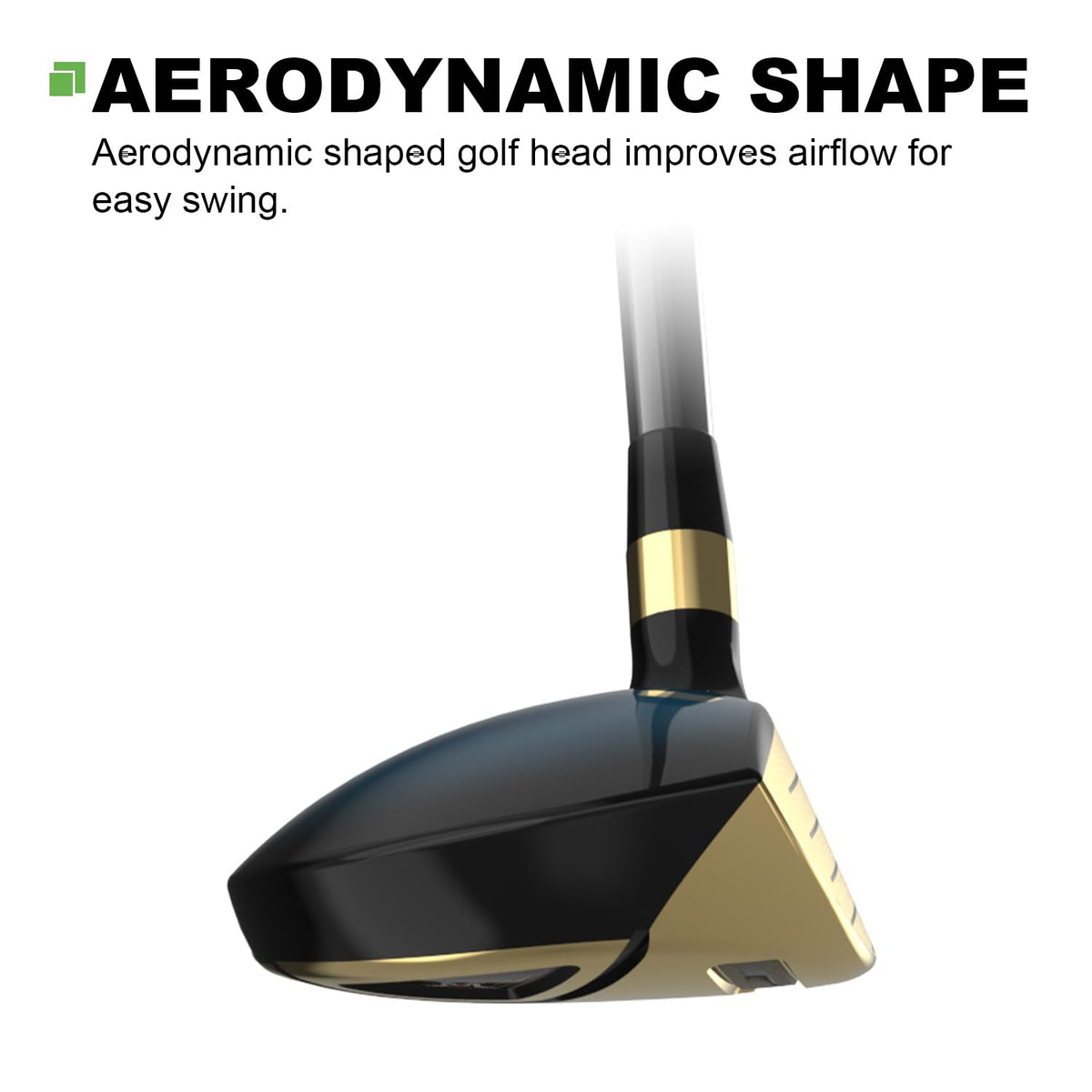 Mazel Rescue Hybrid 6H 27° loft offers launch and forgiveness for tricky lies.