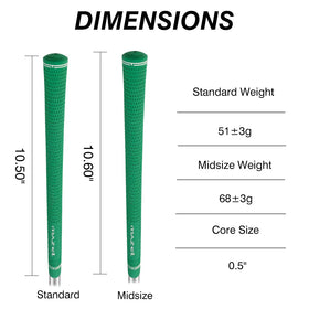 MAZEL rubber grips 10-piece packaging, ready for multiple clubs and regripping projects.