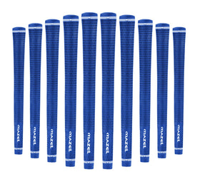 MAZEL rubber golf grips blue midsize set of 10 for improved hand feel and control.