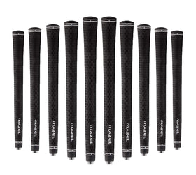 MAZEL rubber golf grips closeup texture in purple enhances grip comfort in all weather