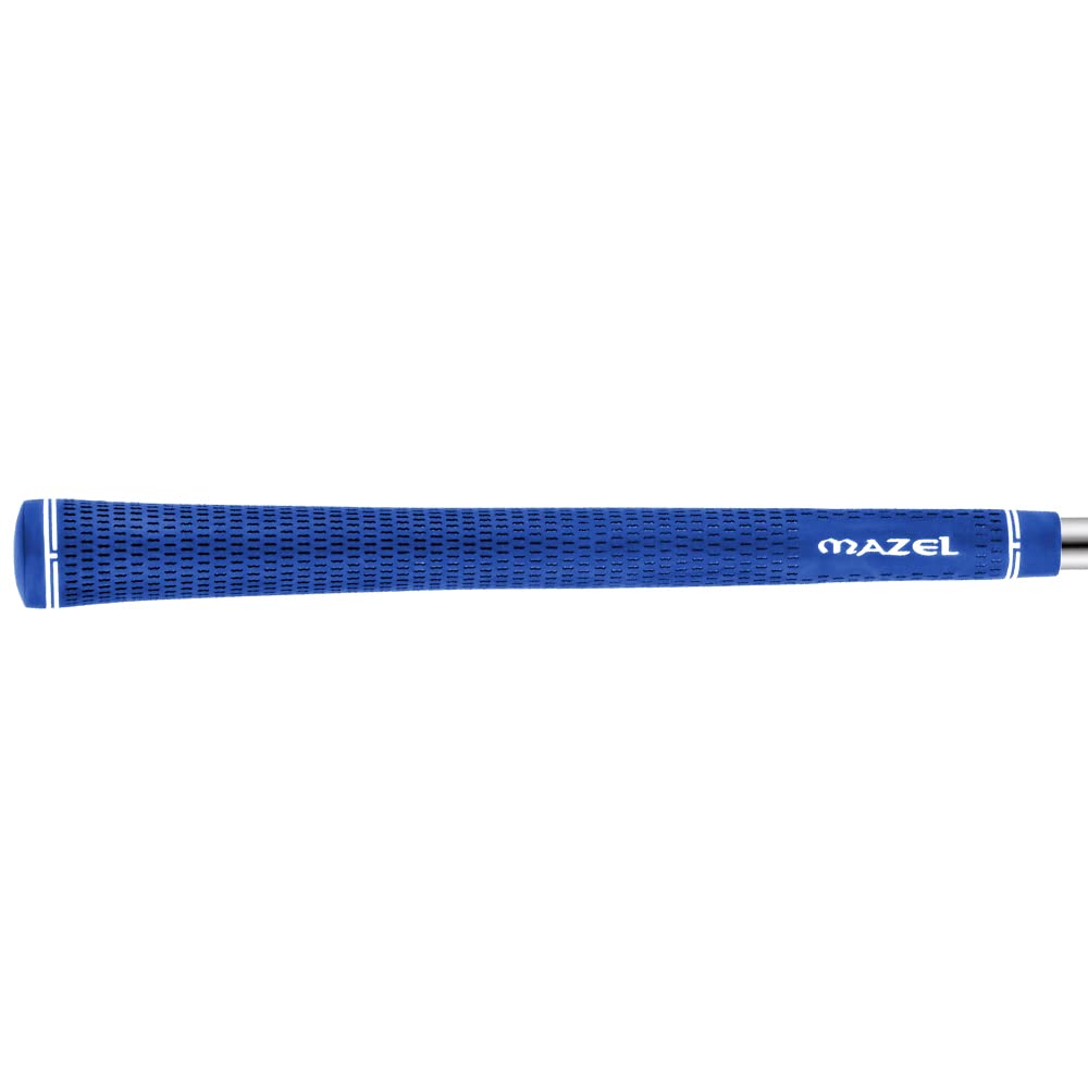 MAZEL rubber golf grips blue suited for driver, iron, chipping, and hybrids.