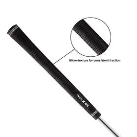 MAZEL midsize grip installed on a driver and irons for improved control
