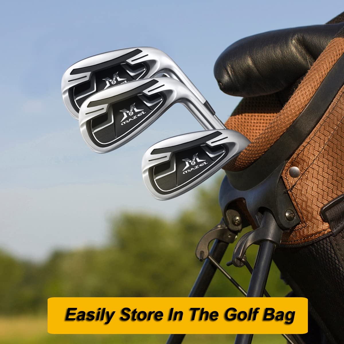 MAZEL Short 7 Iron portable design for practice anywhere in a kid-friendly bag