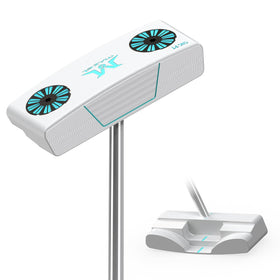 MAZEL stand-up putter with graphite shaft illustrating easy alignment and setup.