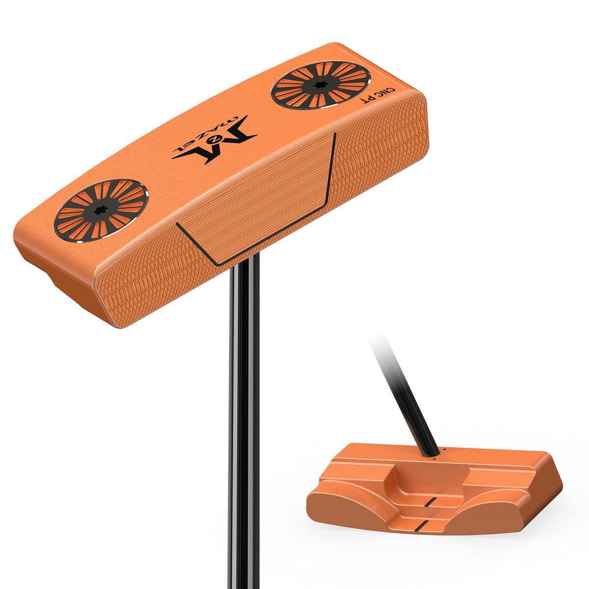 MAZEL stand-up putter with graphite shaft for precise alignment and stroke control