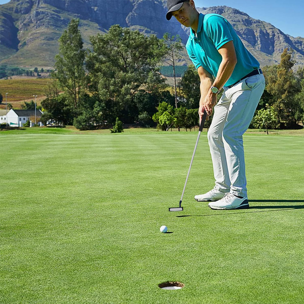 MAZEL Tour GS mallet putter in hand shows smooth stroke and feel