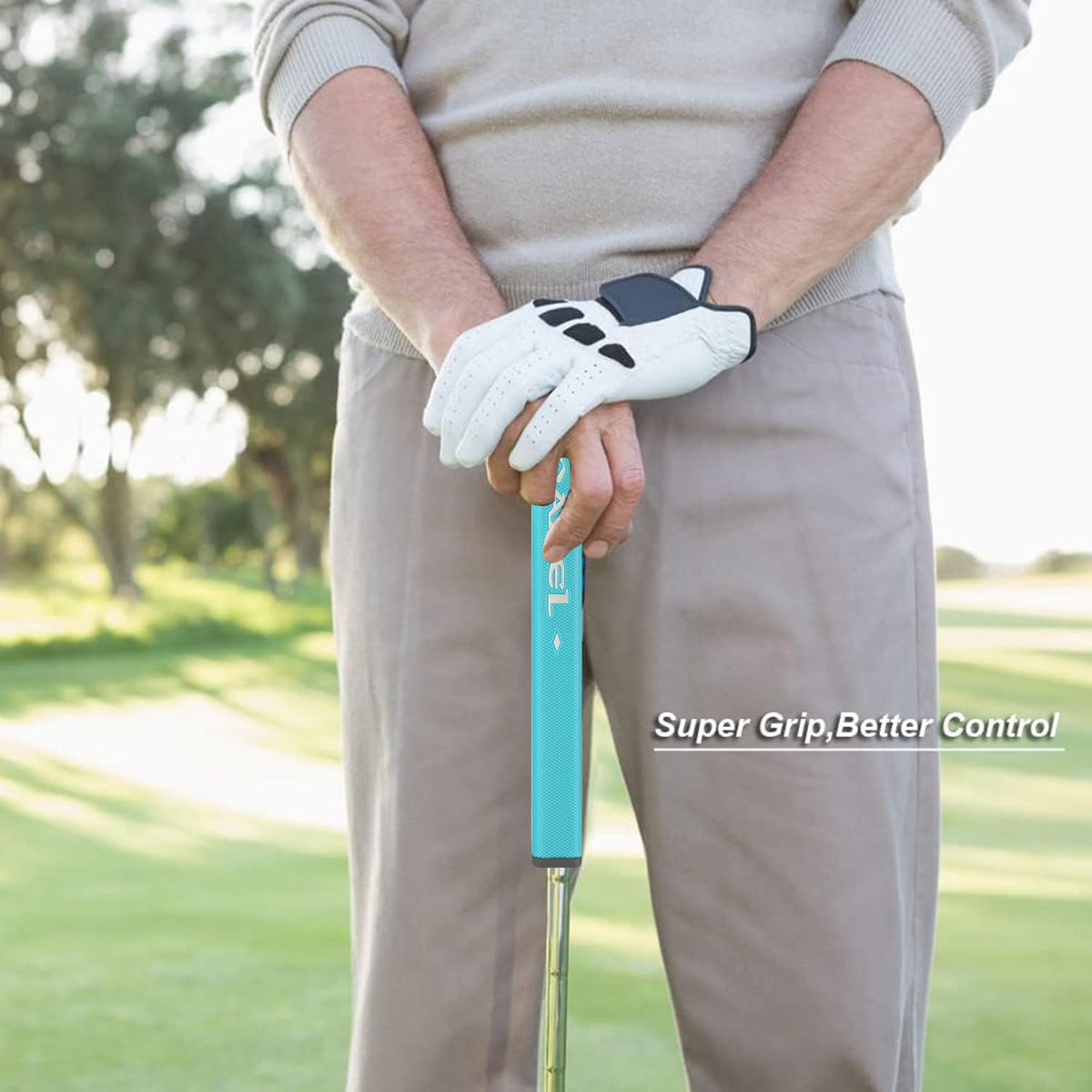 MAZEL Tour GS putter alignment lines aid precise aiming on the green.