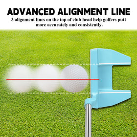 MAZEL Tour GS putter alignment lines aid precise setup on every stroke.