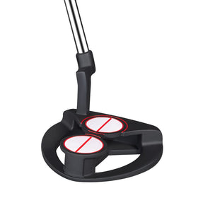MAZEL Tour GS putter with black head and blue grip for precise alignment