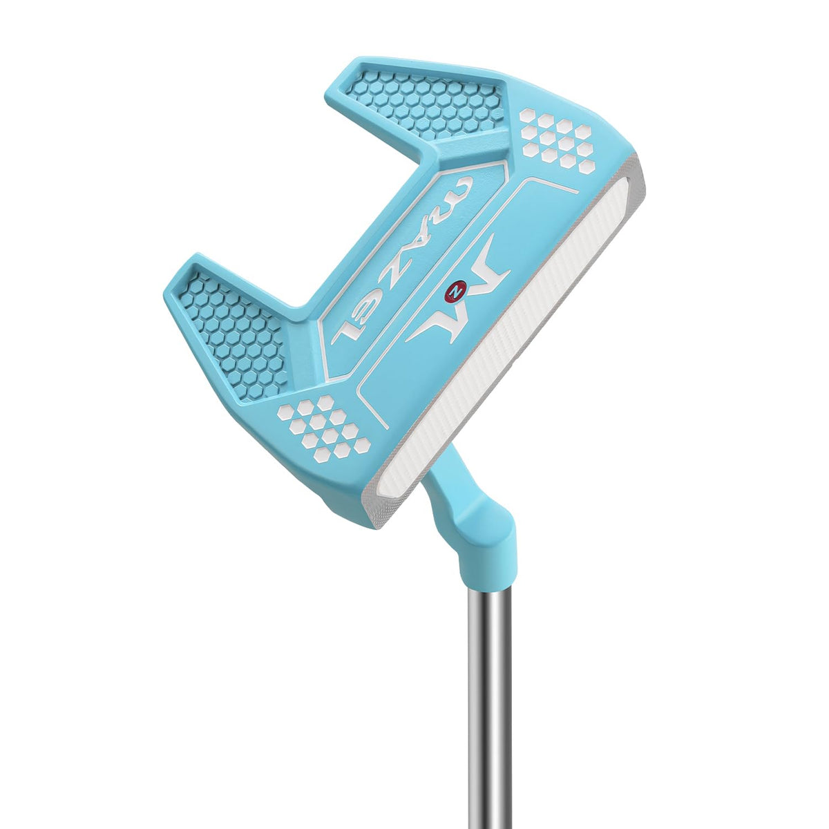 MAZEL Tour GS putter front view shows high MOI for steady speed control.