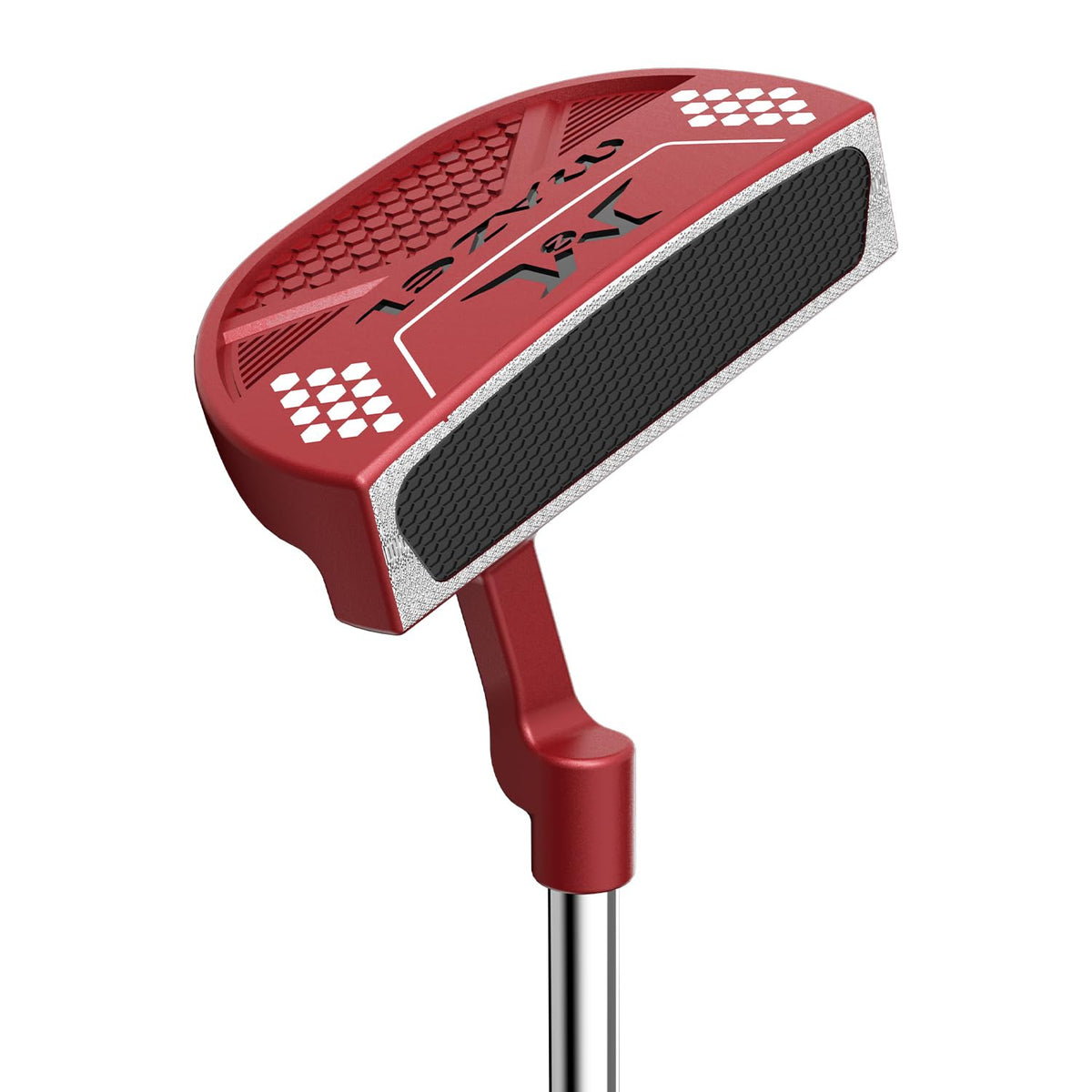 MAZEL Tour GS putter front view highlighting its high MOI for stable shots