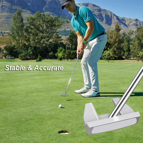 MAZEL Tour GS putter with head cover included, ready to travel.