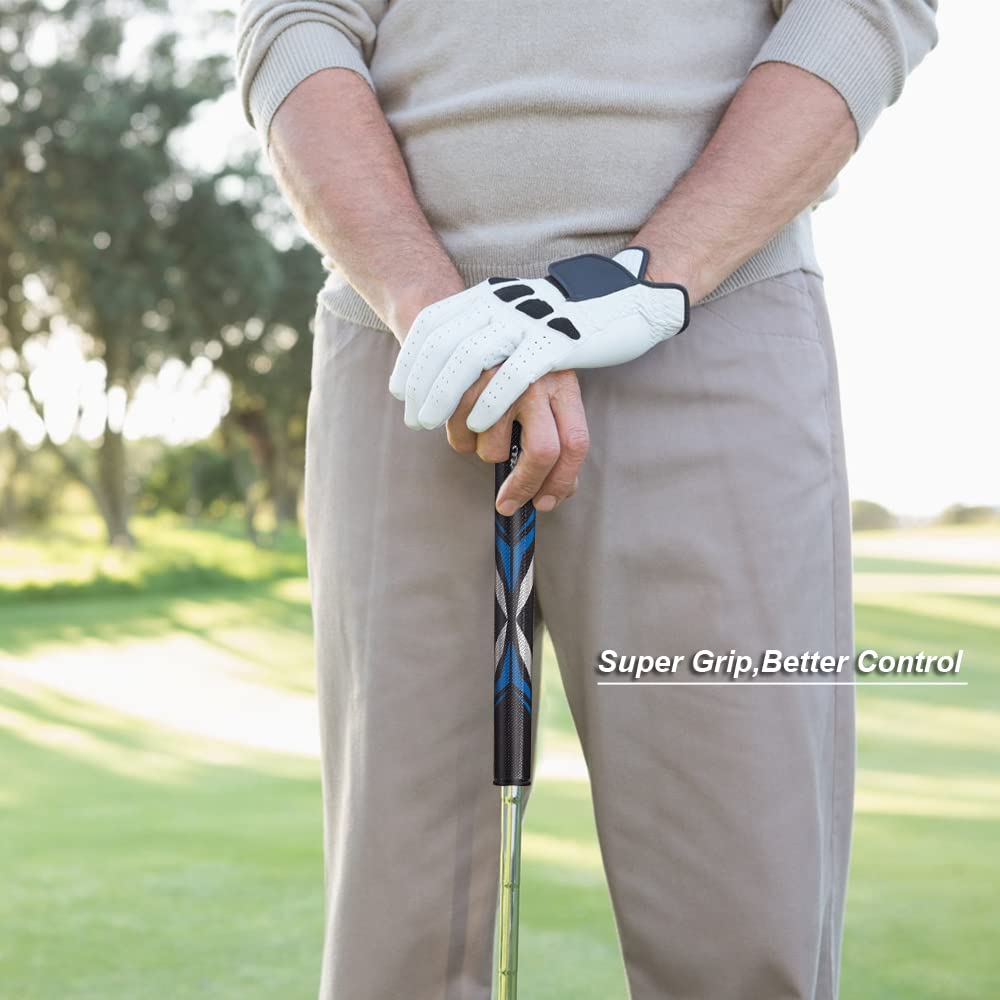 MAZEL Tour GS putter rubber grip closeup offers comfortable, non-slip hold