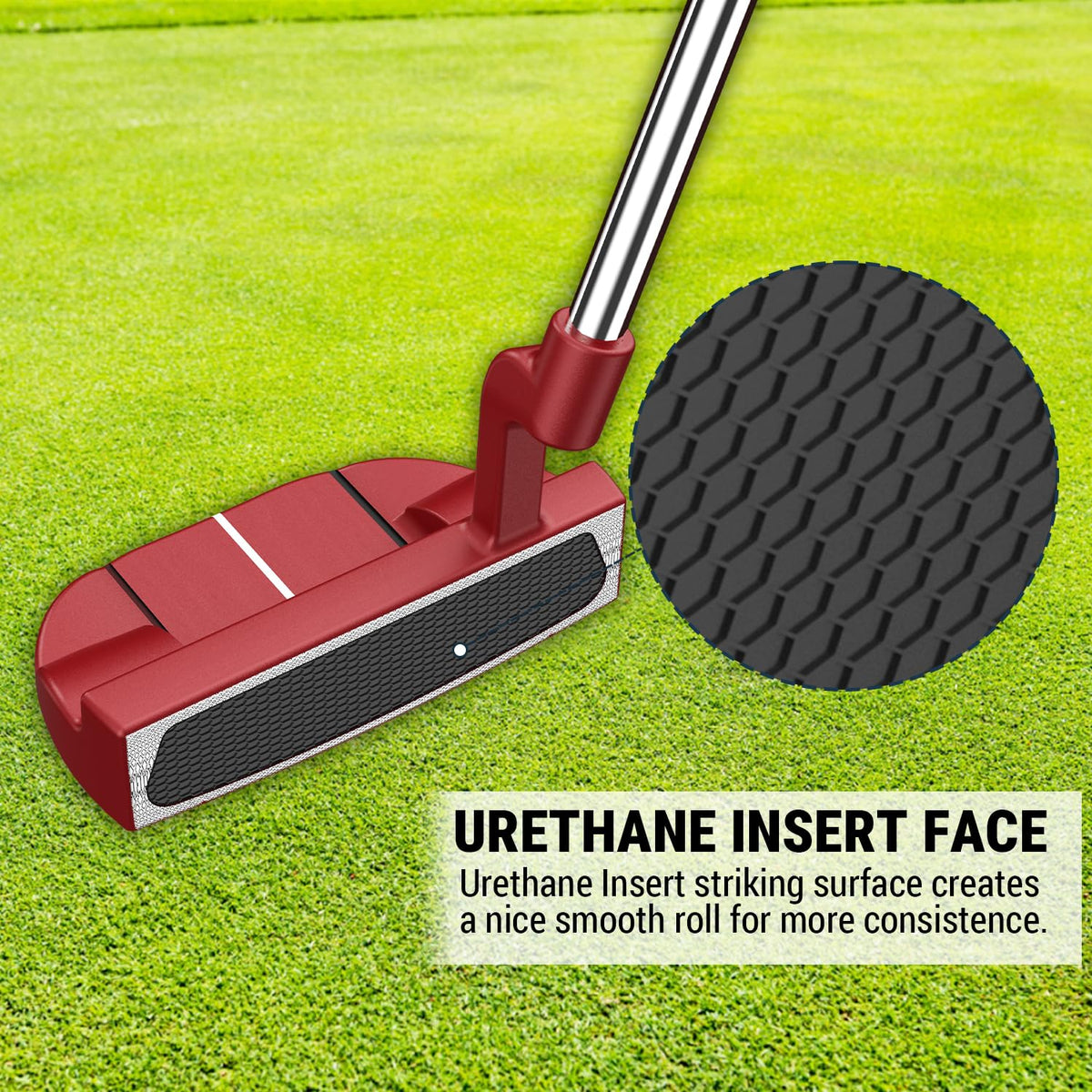 MAZEL Tour GS putter side profile emphasizes balanced feel and stable stroke