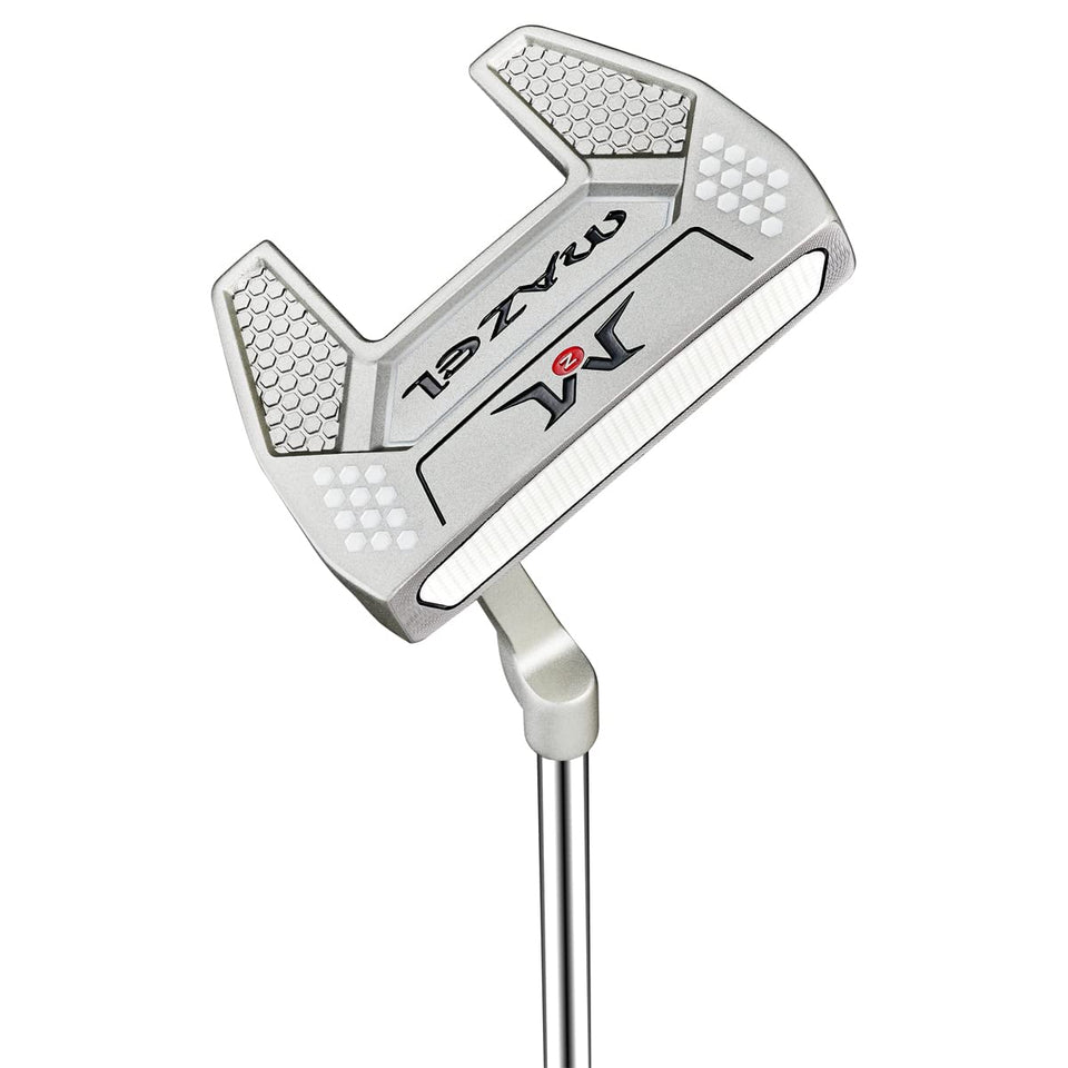 MAZEL Tour GS putter in silver finish, side view highlighting stable contact