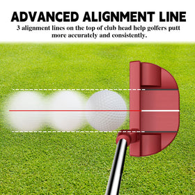 MAZEL Tour GS putter top view showing alignment lines for precise setup