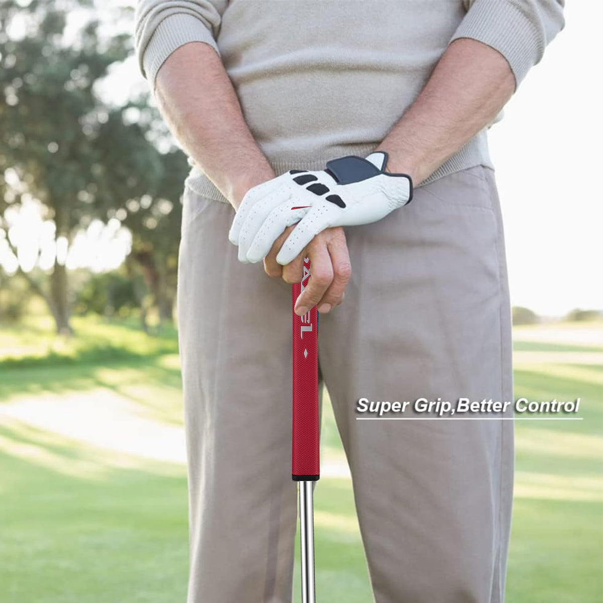 MAZEL Tour GS putter with headcover demonstrates built in protection for travel