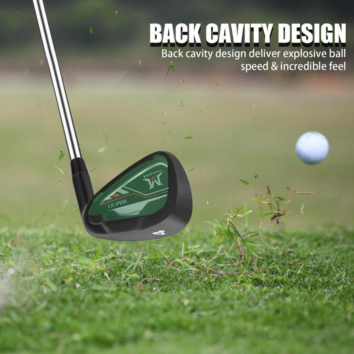MAZEL WM-X1/2 back cavity design emphasizes lower CG benefits.