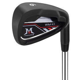 MAZEL WM-X1/2 irons face close-up showing deep grooves for forgiveness and contact.