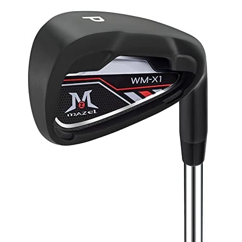 MAZEL WM-X1/2 irons on greenside setup demonstrates forgiving stance.