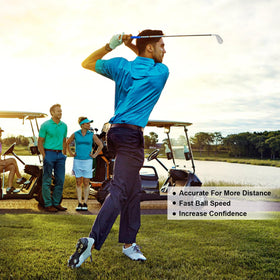 Mazel WM-X1/2 irons on turf demonstrating easy launch and control