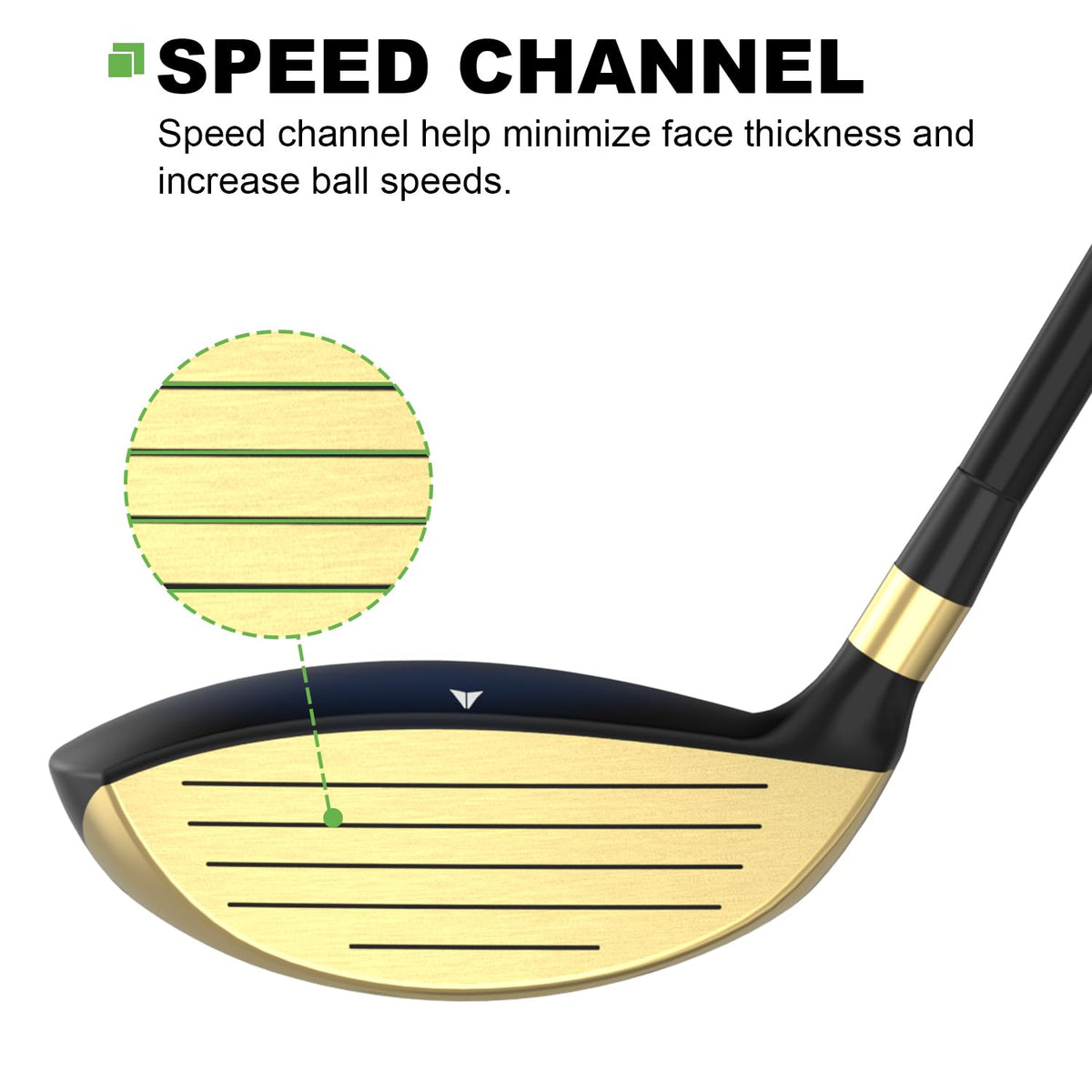 MAZEL Z35 low center of gravity enhances forgiveness on mis-hits.