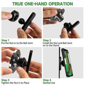 MBYLOEBA magnetic golf cart phone holder with a compact aluminum design