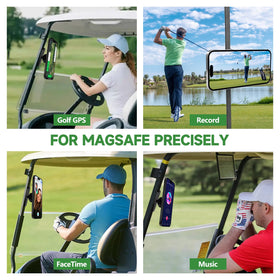 MBYLOEBA magnetic golf cart phone holder using strong N52 magnets for secure grip