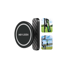 MBYLOEBA golf cart holder with magnet base for secure mounting on rough terrain.