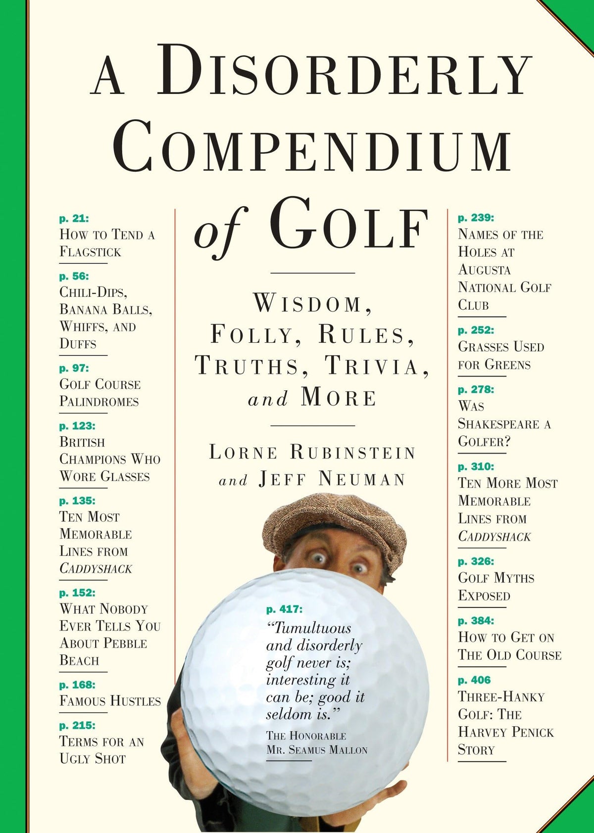 McClelland & Stewart's Disorderly Compendium cover invites golf lovers to gift or collect this witty reference.