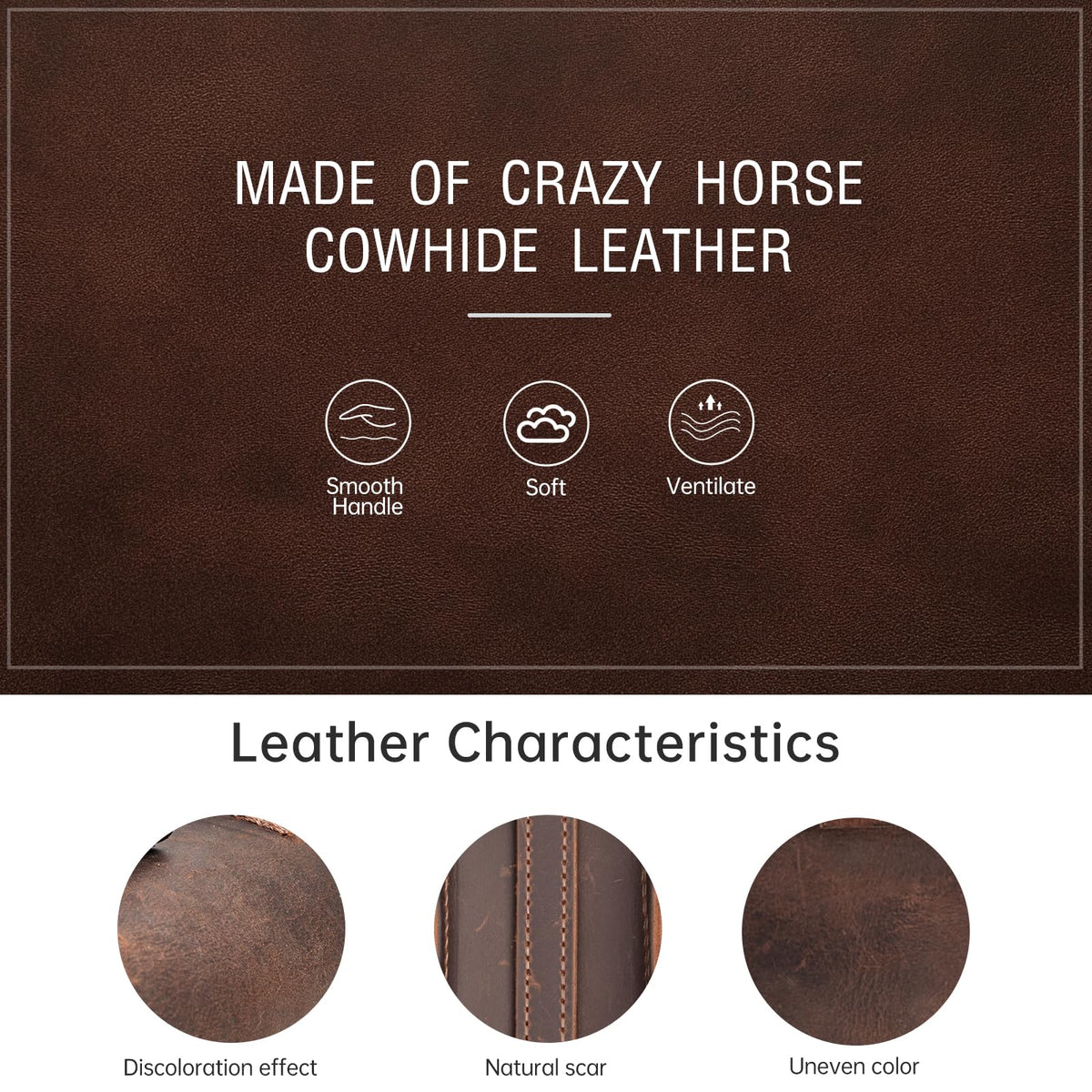 MCKDERWRILL leather tee holder integrated into pouch design.
