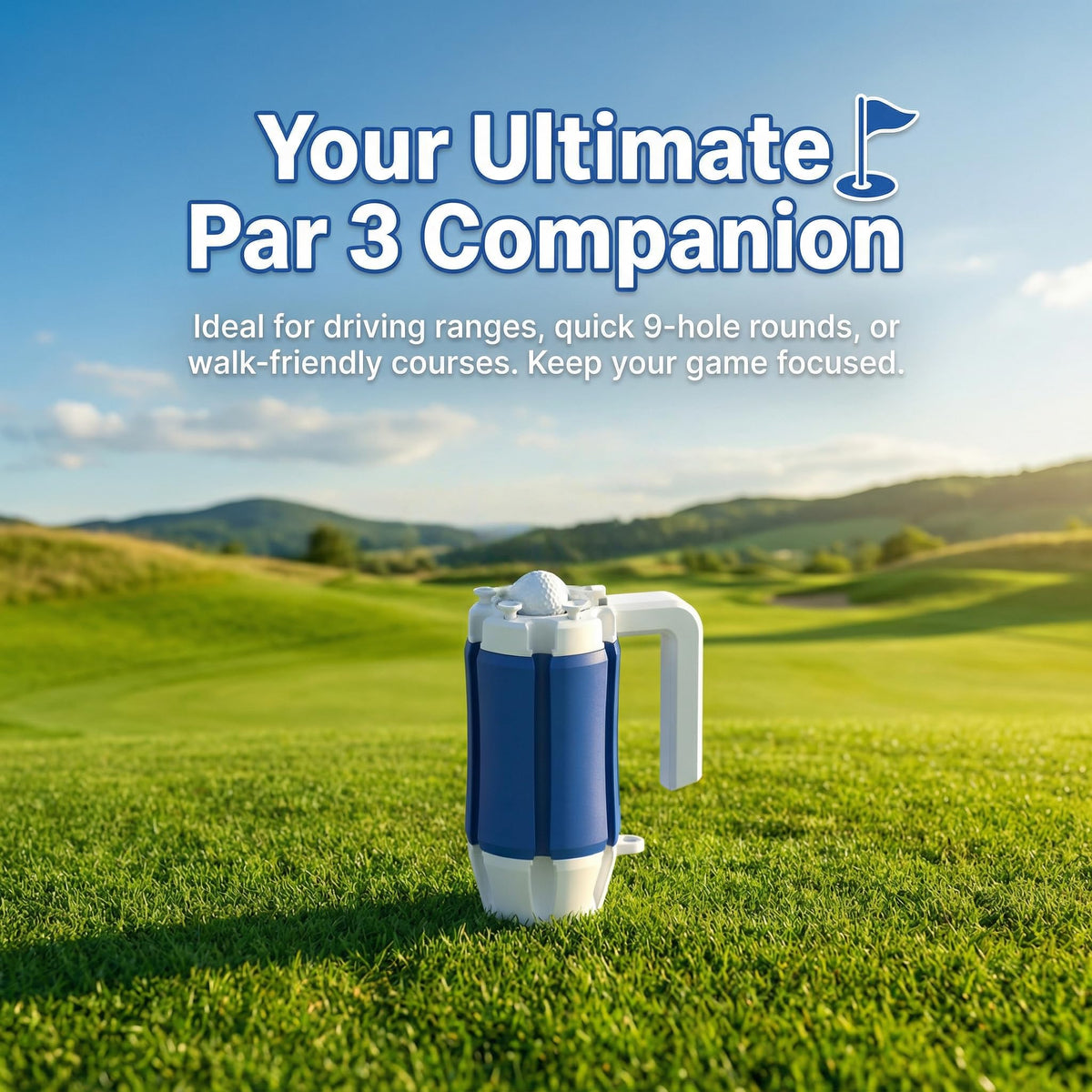 MCNULGUR blue on-course organizer supports minimalist gear and easy access.