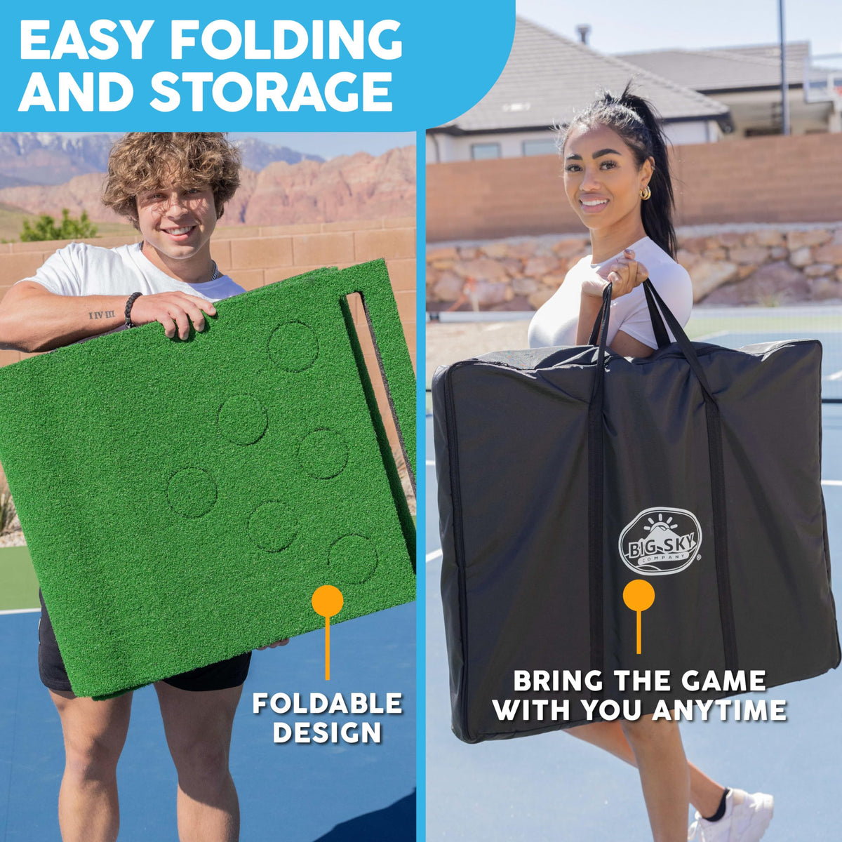 MD Sports Golf Putting Game folds compactly for travel and storage.