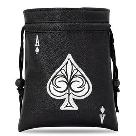 MEAHILESC Ace of Spade valuables pouch with drawstrings for secure golf storage