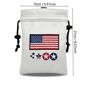 Spacious valuables pouch for sunblock, pens, and small golf accessories.