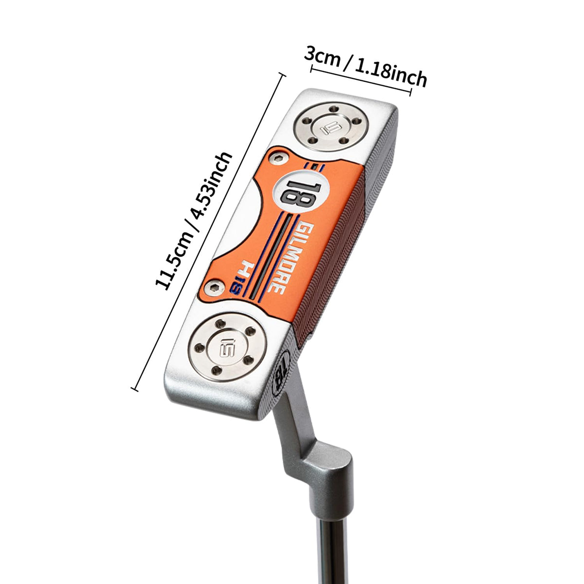 MEAHILESC Silver Number 18 putter highlights graphite shaft for lighter feel