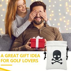 MEAHILESC Skull Golf Valuables Pouch stores tees and markers on course
