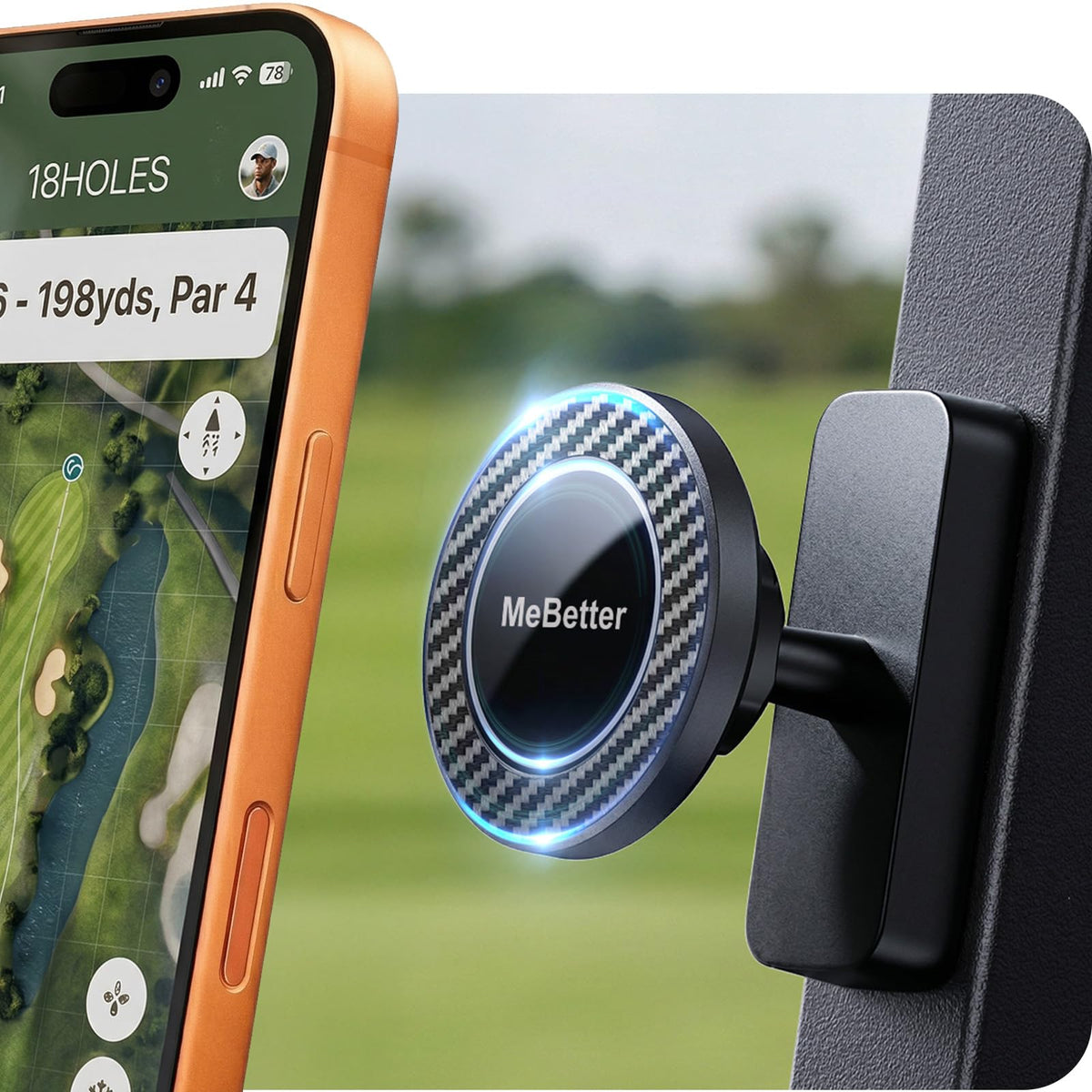 MeBetter golf cart holder base magnets secure to square iron frames for stable mounting