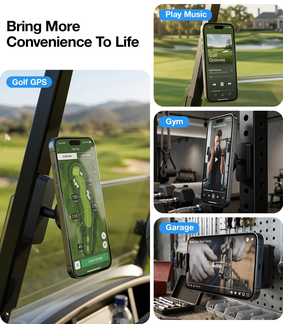 MeBetter phone panel magnets grip the device firmly during bumpy rounds