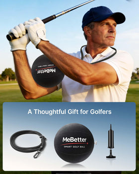 MeBetter Golf Smart Ball deflated for easy travel storage