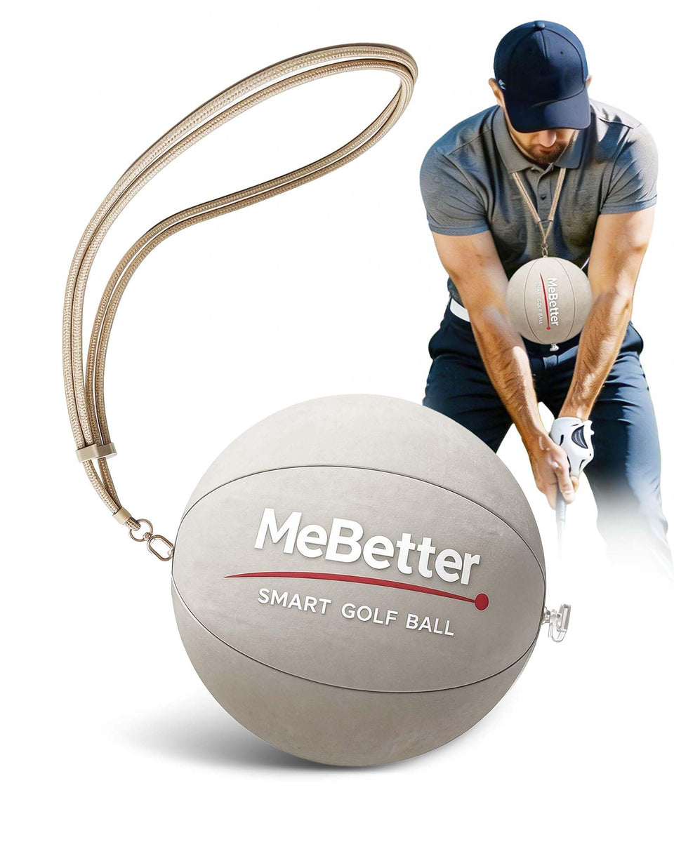MeBetter golf smart ball with pump for at-home swing practice and feedback