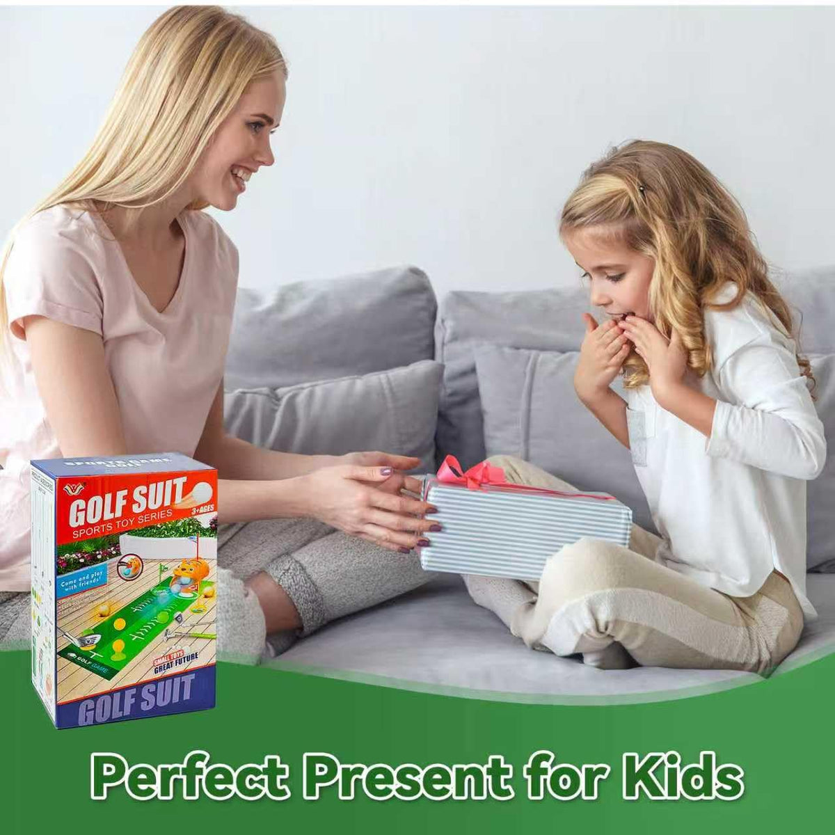 Mebuceiop kids golf set packaging showcases a ready-to-play family activity.
