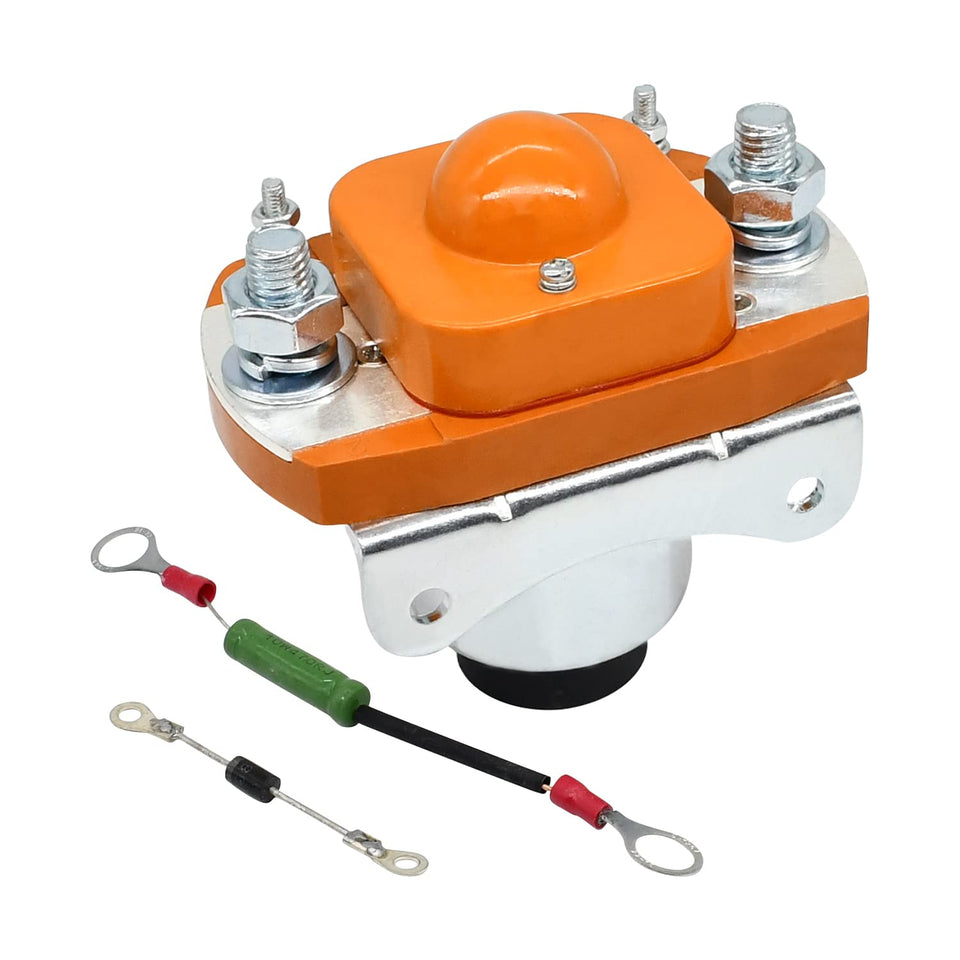 Meckparts MZJ-400A front view solenoid contactor for reliable golf cart operation.