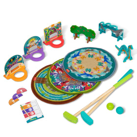 Melissa & Doug Fun at the Fair Mini Golf 3-hole course inspires imaginative play and movement.