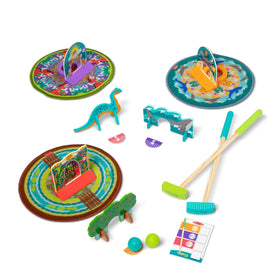 Melissa & Doug golf tees keep shots steady on any surface.