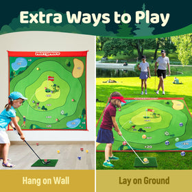 MerryMove versatile golf game setup for indoor and outdoor spaces