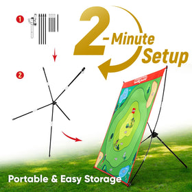 MerryMove portable golf chipping game ready for quick indoor or outdoor play