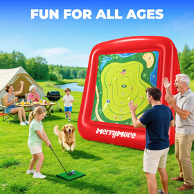 MerryMove quick inflation for under-10-minute setup and instant play.