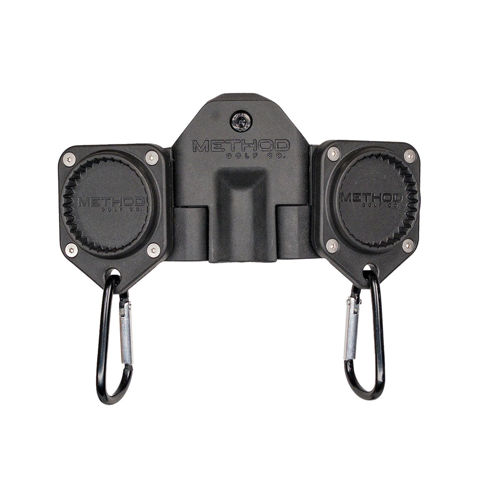 Method Golf BagStack landing pad on bag keeps gear within reach for quick access
