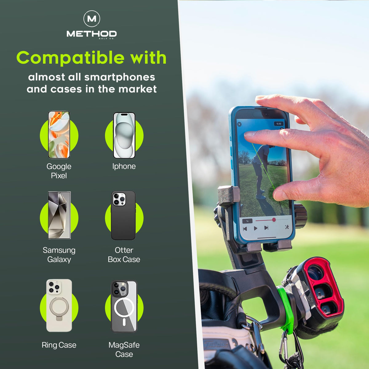 SmartGrip cradle fits most phones with secure hold and full screen access